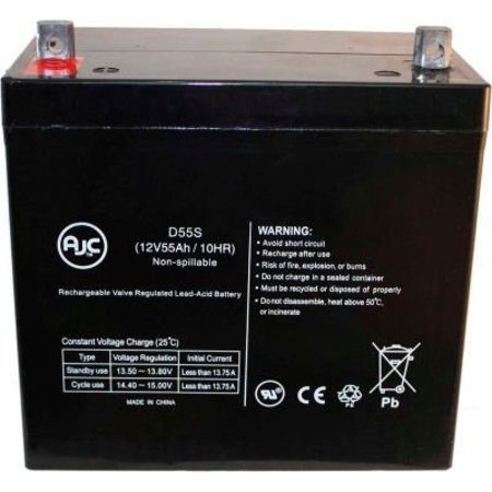 BATTERY CLERK AJC Invacare Nutron R32 R51 M6 M71 Patriot 12V 55Ah Wheelchair Battery AJC-D55S-B-0-108995